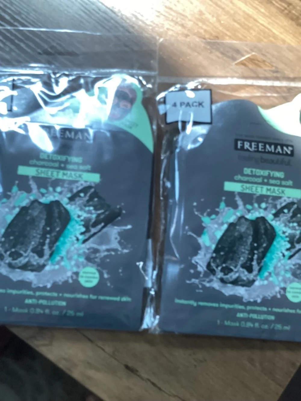 Freeman Feeling Beautiful Detoxifying Charcoal Sea Salt Sheet Masks Bundle